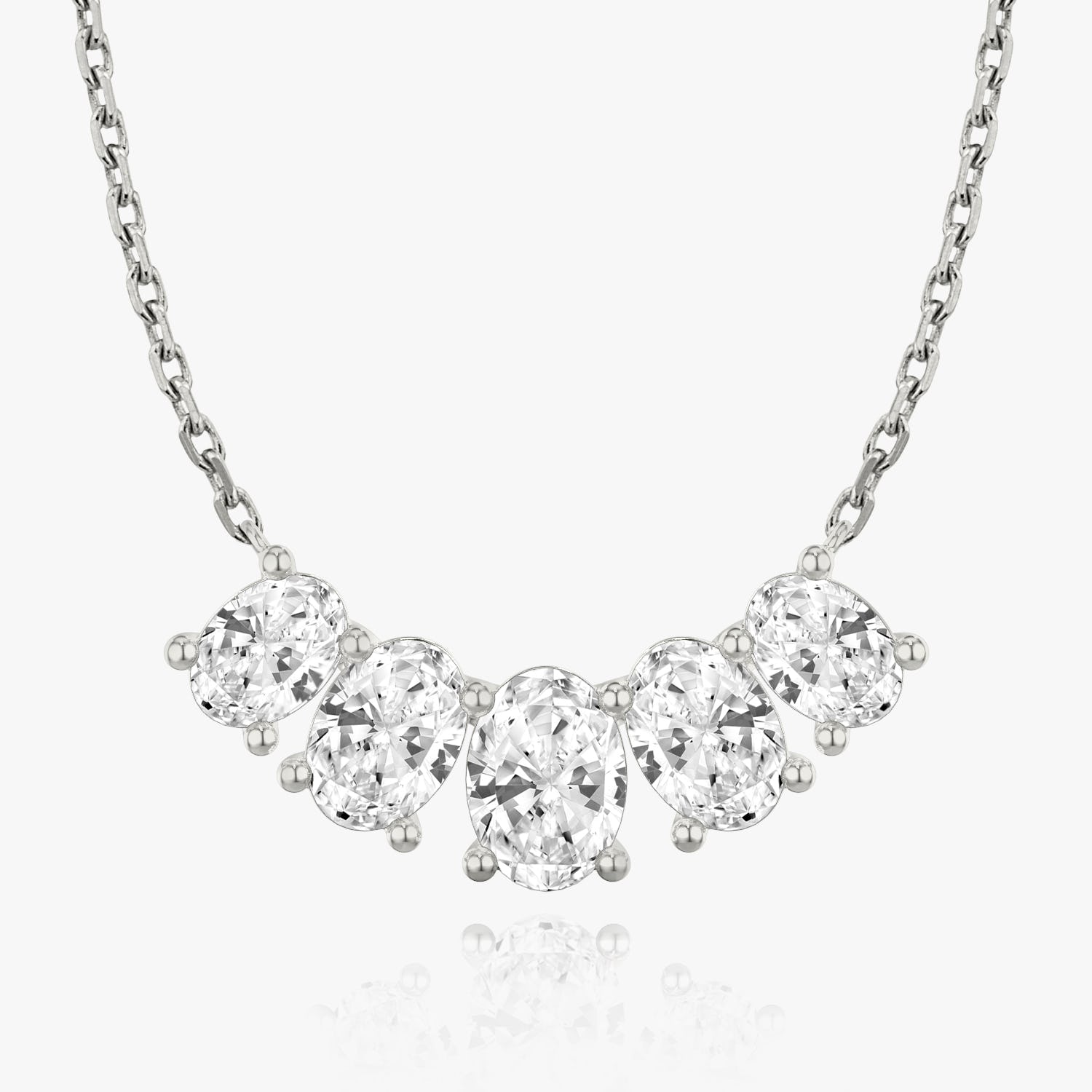 3.50 TCW Oval CVD F/VS Diamond Necklace 1